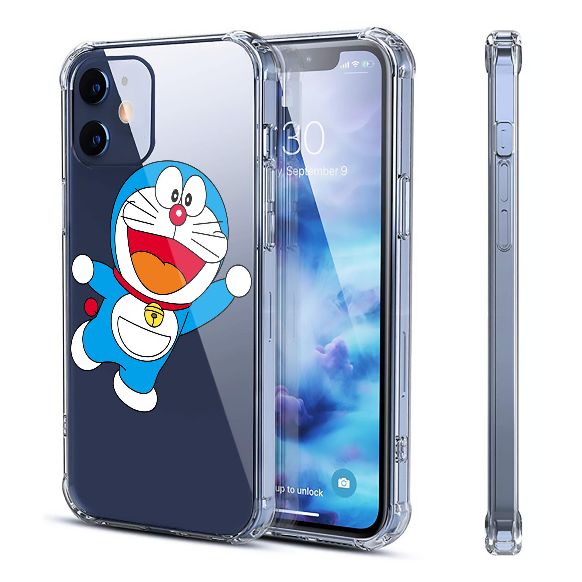 （画像用） ドラえもん Doraemon 【iPhone 12シリーズ対応】透明スマホケース（クリアソフトケース）